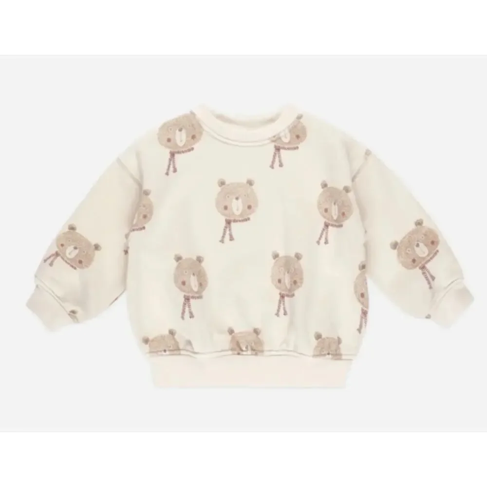 Rylee + Cru Baby Beige Bears Relaxed Sweatshirt Size 6-12 M